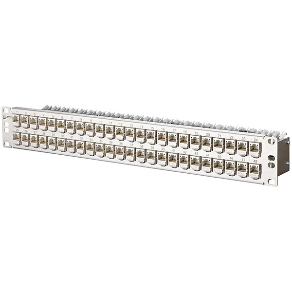 METZ CONNECT Patchfeld C6Amodul 48Port 1,5HE Edst bestückt TN C6Amod-MP48-Edst